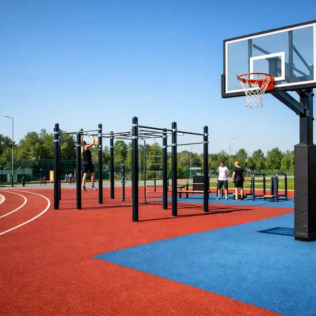 Резиновое покрытие для спортивной площадки в Краснодаре