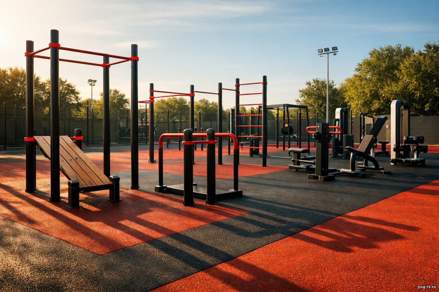 Резиновое покрытие для спортивных площадок